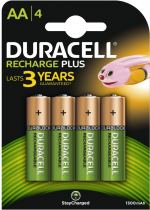 Duracell AA Rechargeable Plus 4-pack