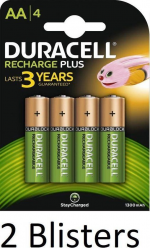 Duracell AA Rechargeable Plus 8-pack